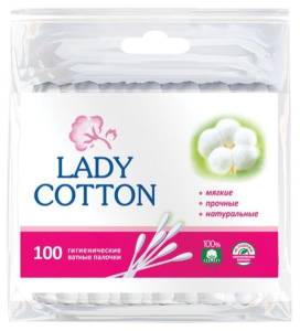 Ватные палочки Lady Cotton п/э 100шт