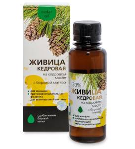 Живица на кедровом масле с боровой маткой, 100 мл