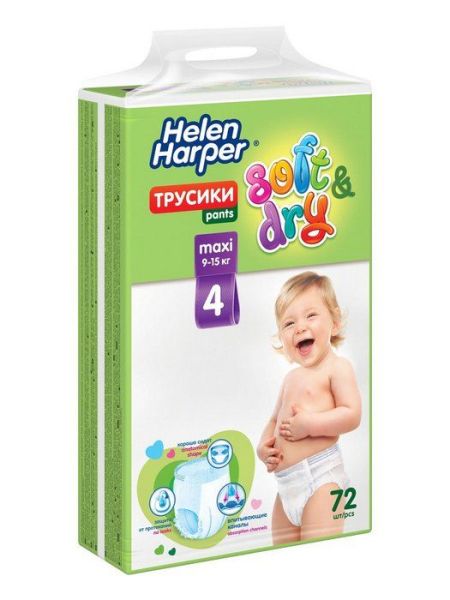 Подгузники-трусики детские Хелен Харпер Soft and Dry Maxi 9-15кг 72шт фотография