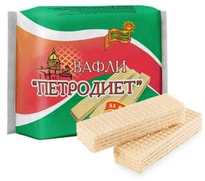 Вафли невские Топленое молоко на фруктозе 95гр